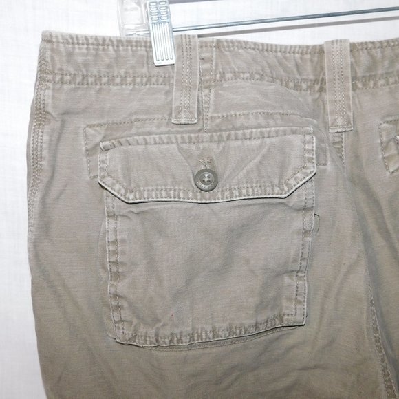 Eddie Bauer Mens 36 Khaki Green Cotton Cargo Shorts - Picture 11 of 13